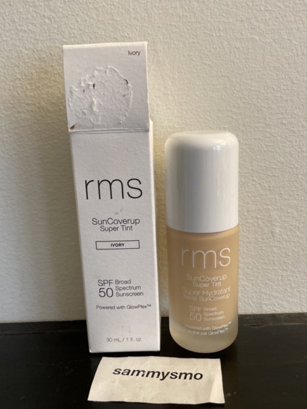 RMS SunCoverup Super Tint Broad Spectrum SPF 50 Sunscreen, IVORY 1 oz EXP: 1/27